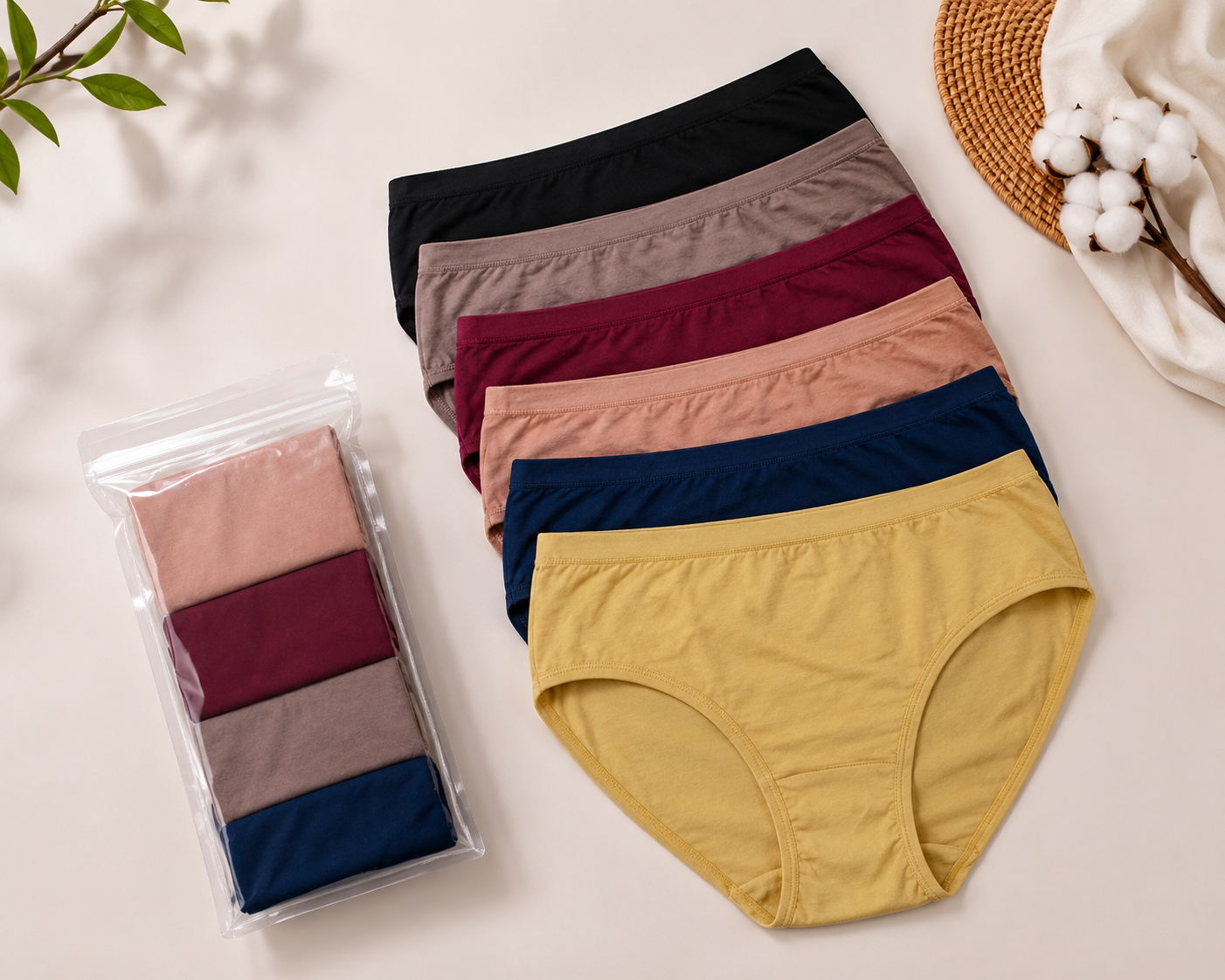 Cotton High Leg Panty Pack of 3