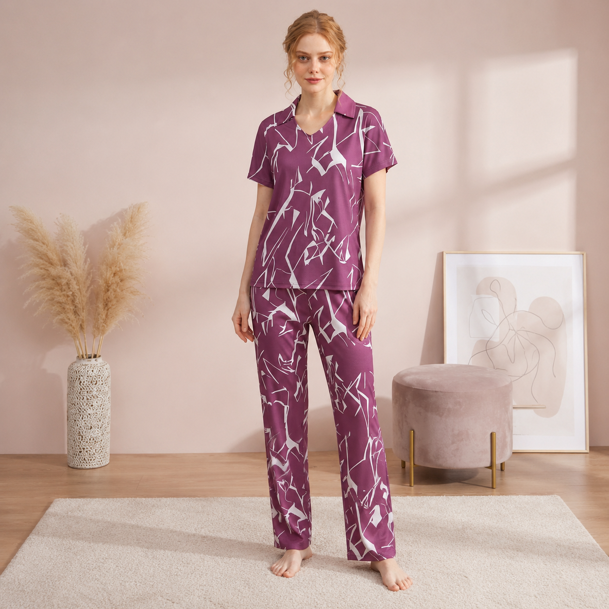 Serene Bloom Lounge Set – Orchid Veil