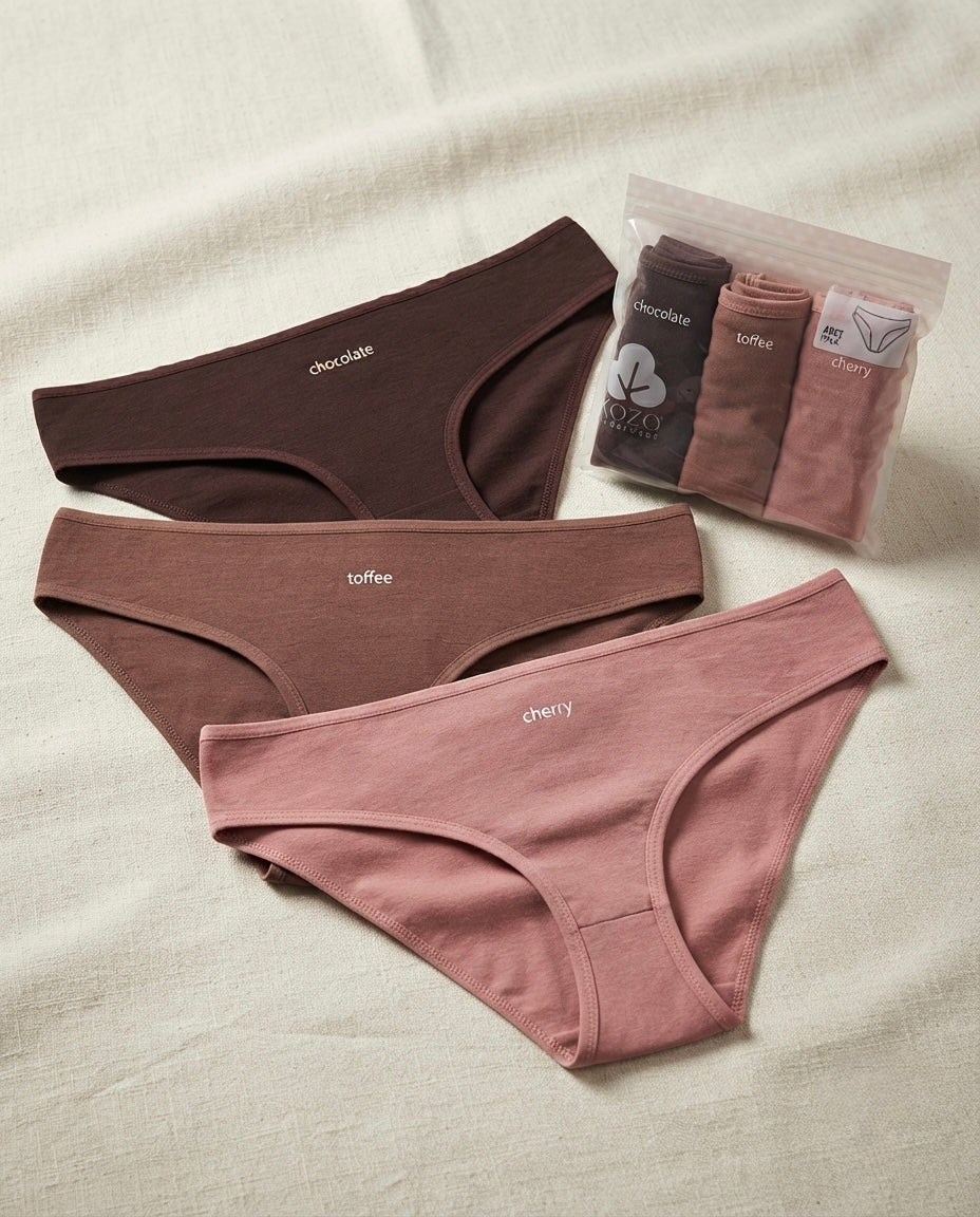 Koza Turkish Cotton Classic Briefs – Pack of 3 – Mocha Blush