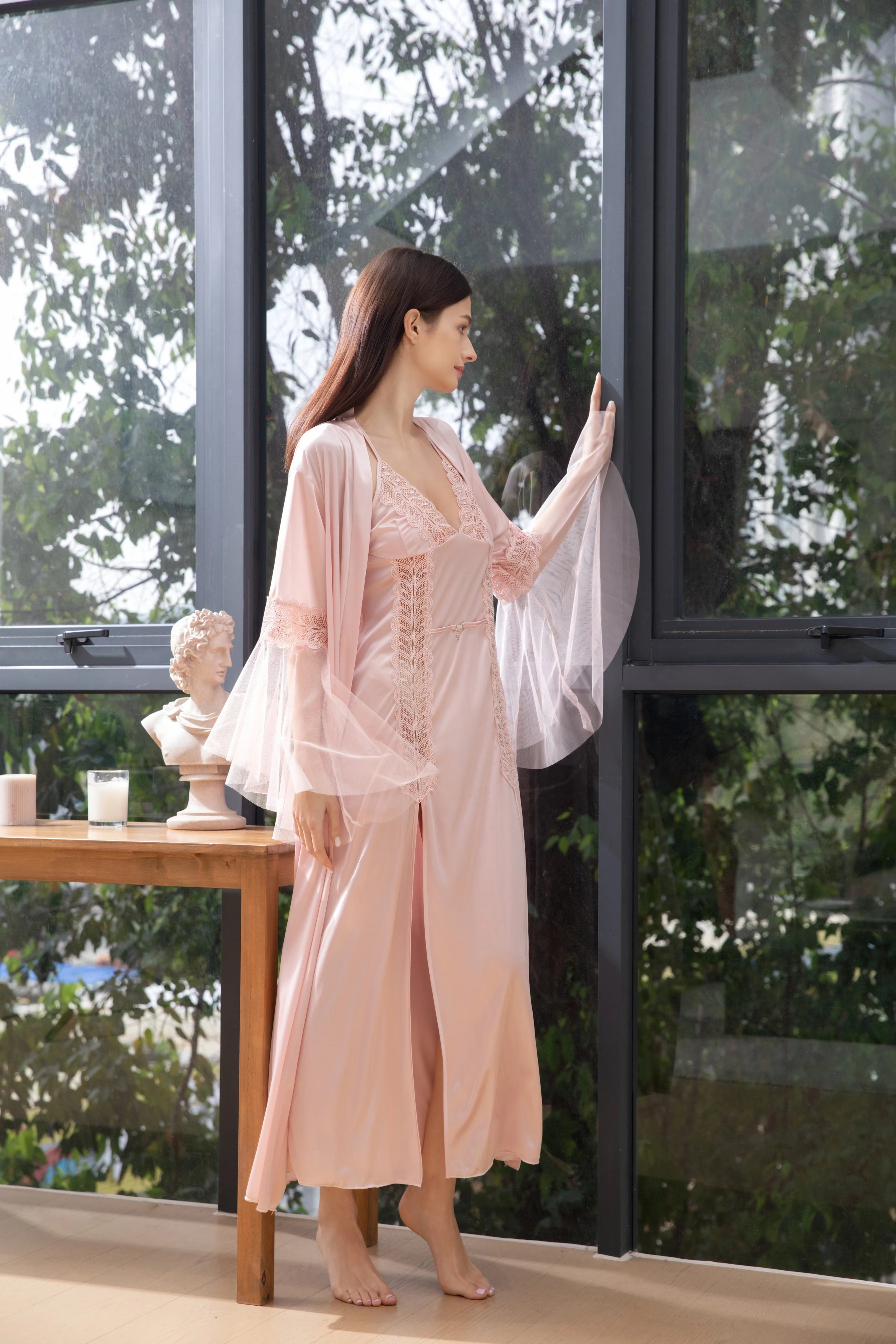 2 Pcs Long Gown-3905