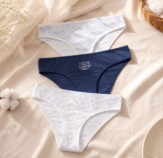 Koza Turkish Cotton Classic Briefs – Pack of 3 – Midnight Paisley