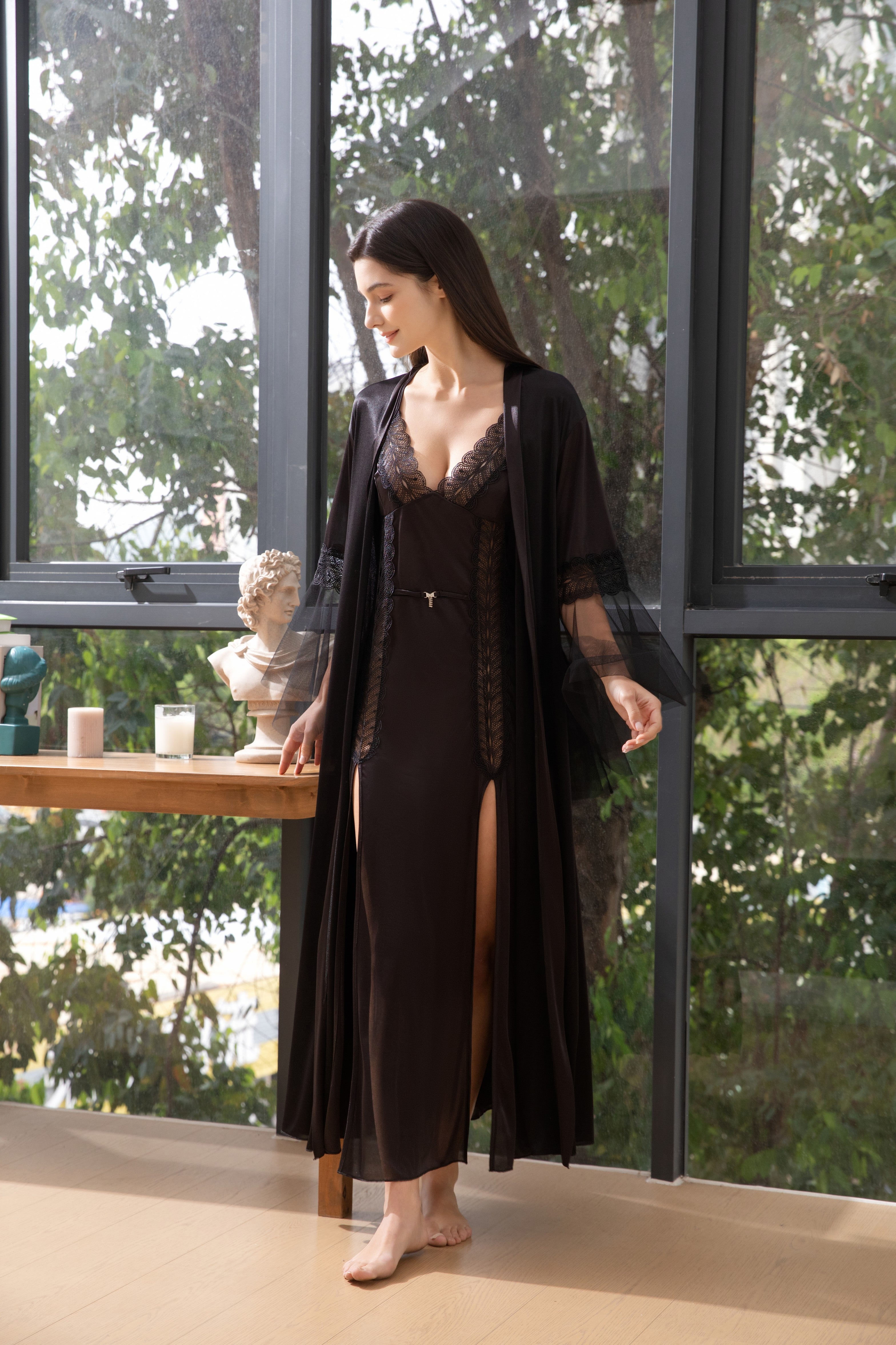 2 Pcs Long Gown-3905