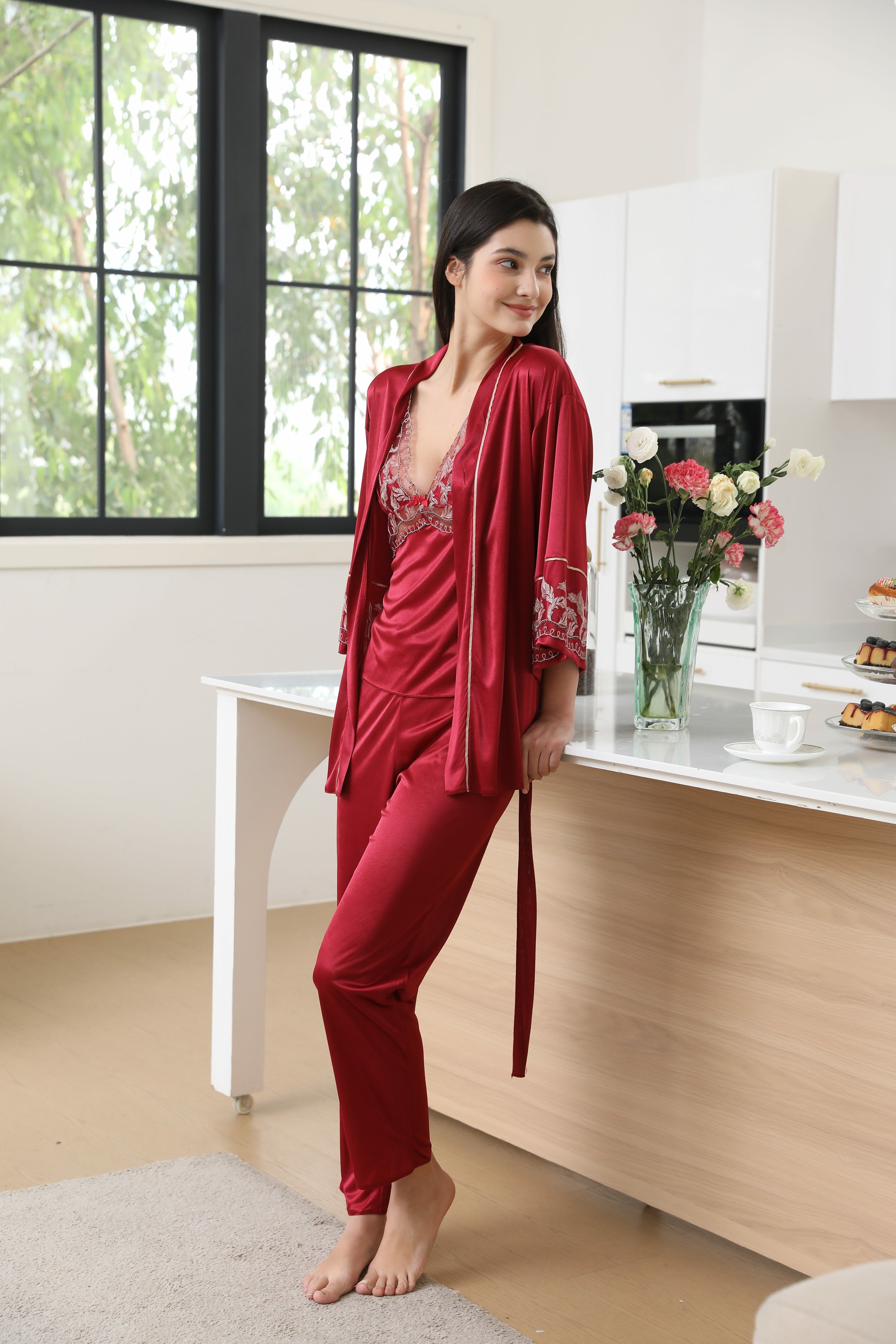 3 Pcs Pajama Set-4101