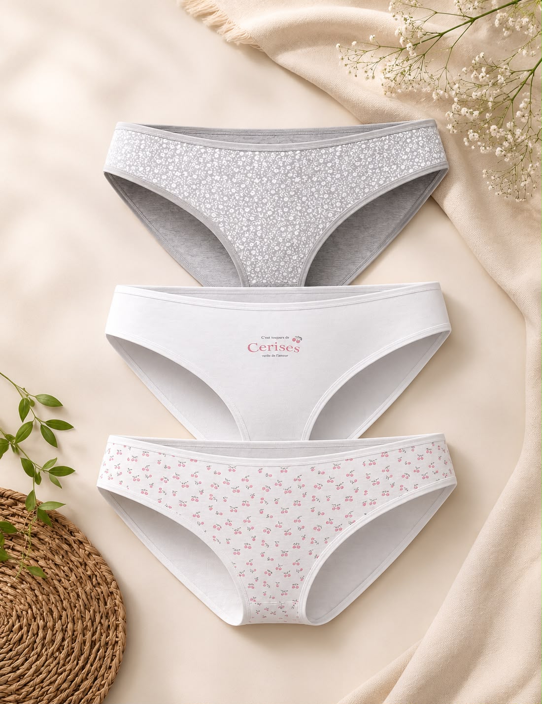 Dominant Turkish Cotton Classic Briefs – Pack of 3 – Pearl Blush