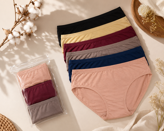 Cotton Full Briefs Panty Pack of 3