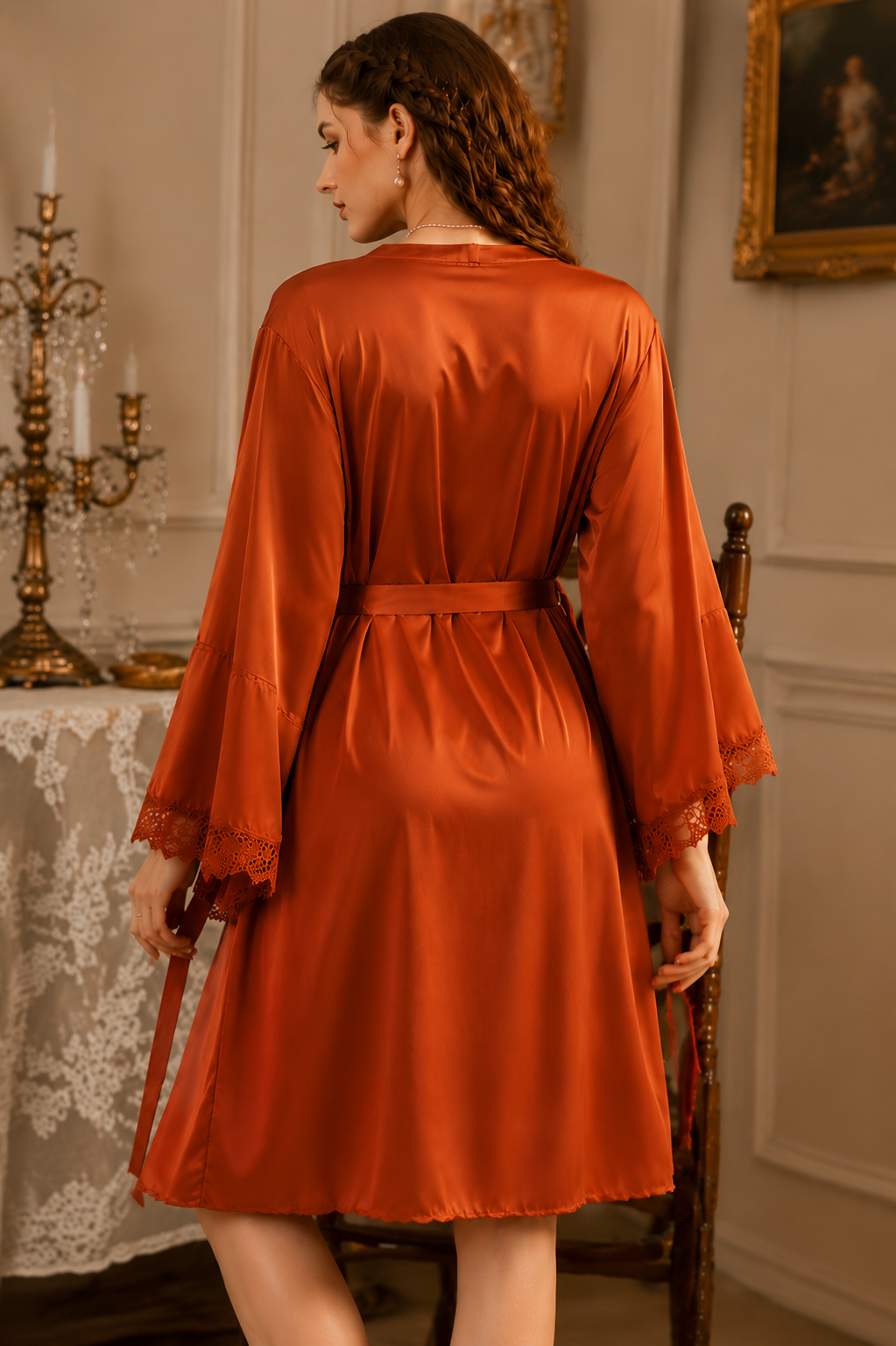 Classic 2 Piece Short Gown