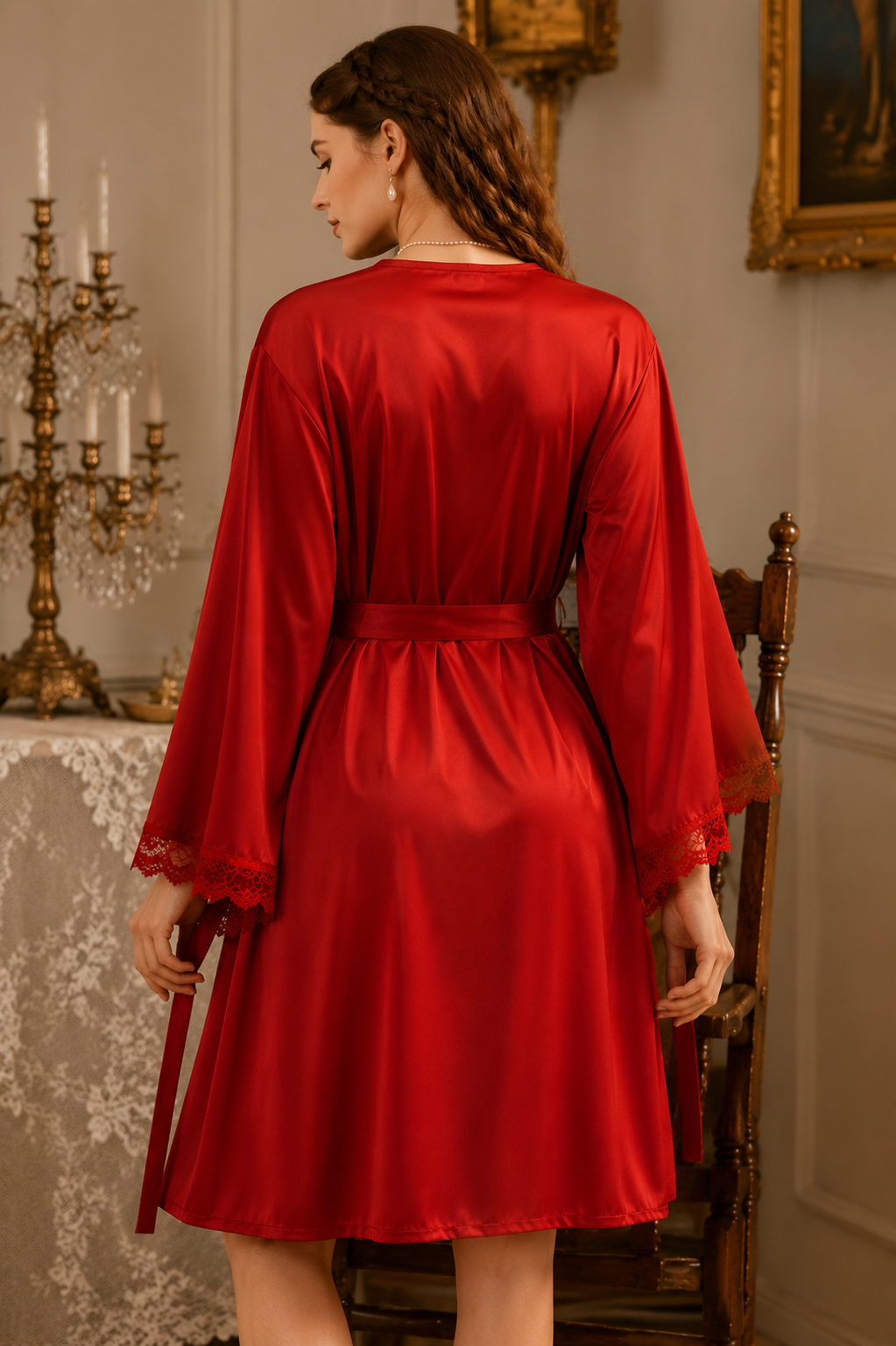Classic 2 Piece Short Gown
