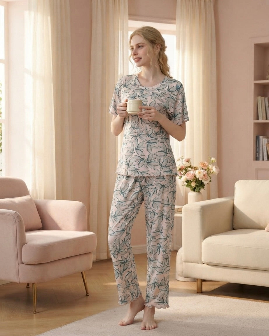 Serene Bloom Lounge Set – Sage Whisper