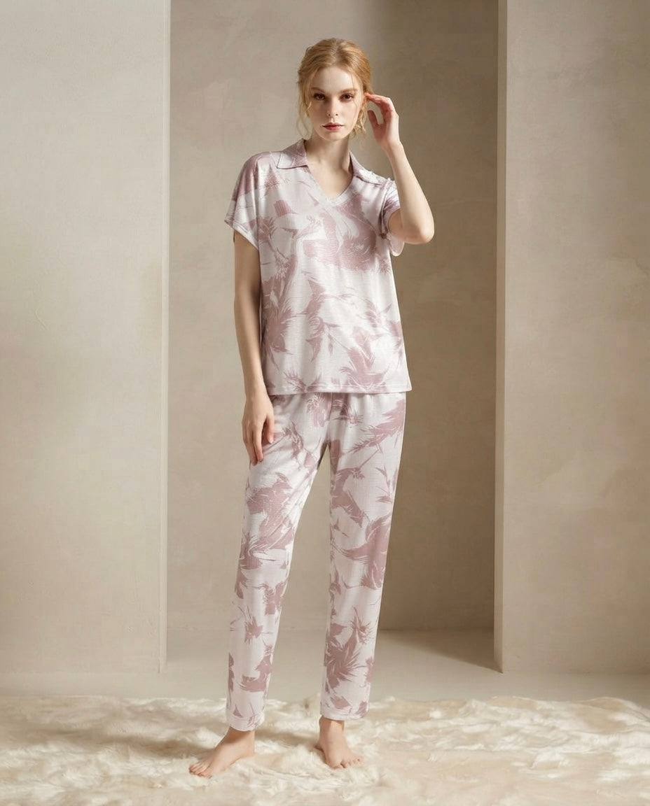 Serene Bloom Lounge Set – Rose Haze