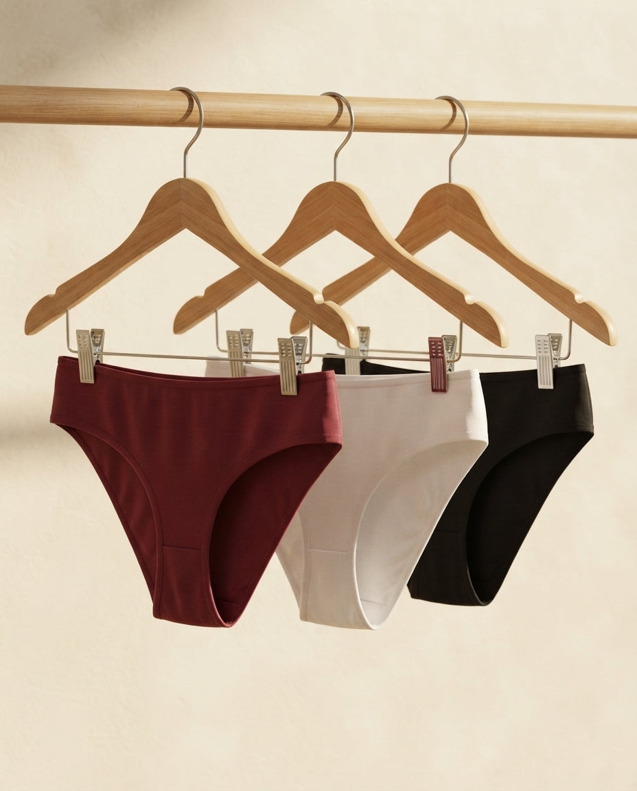 Koza Turkish Cotton Classic Briefs – Pack of 3 – Bordeaux Essence
