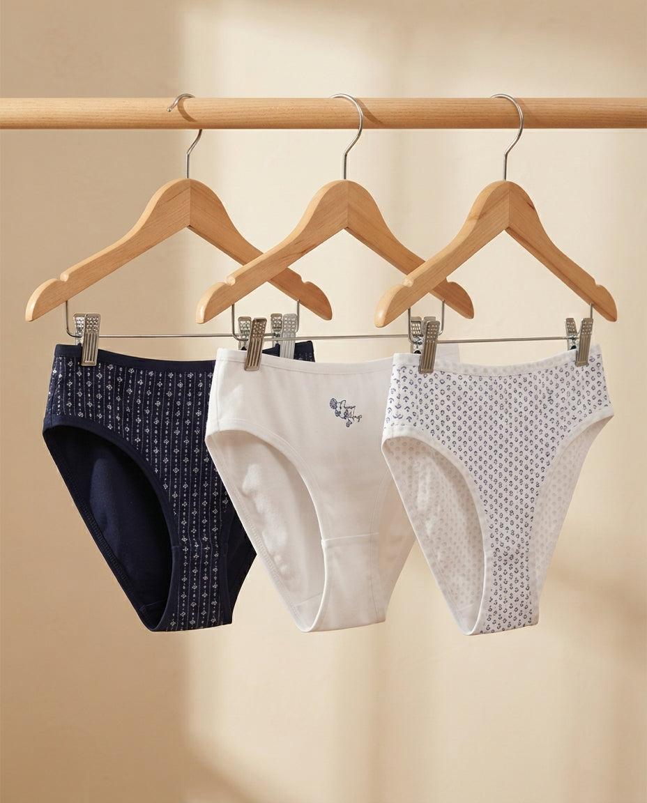 Koza Turkish Cotton Classic Briefs – Pack of 3 – Navy Pearl