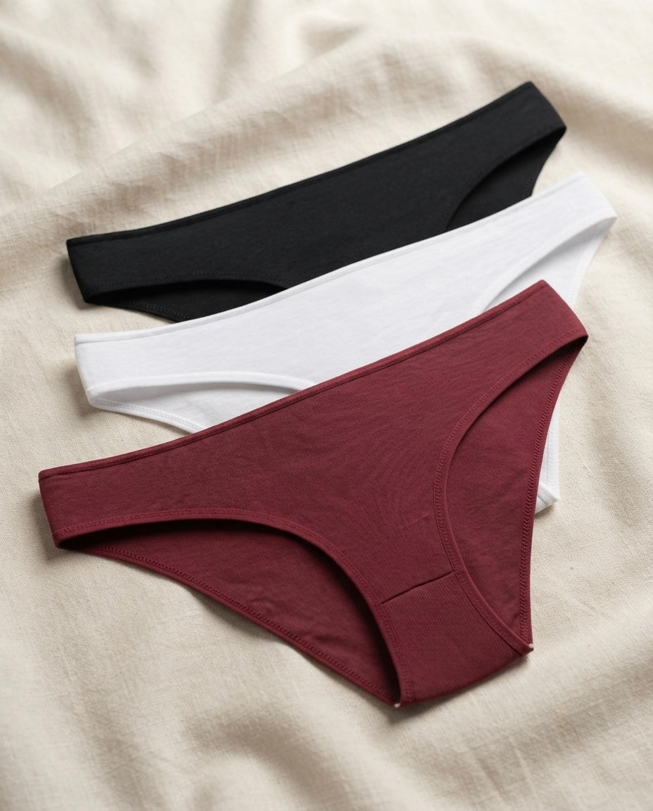 Koza Turkish Cotton Classic Briefs – Pack of 3 – Bordeaux Essence