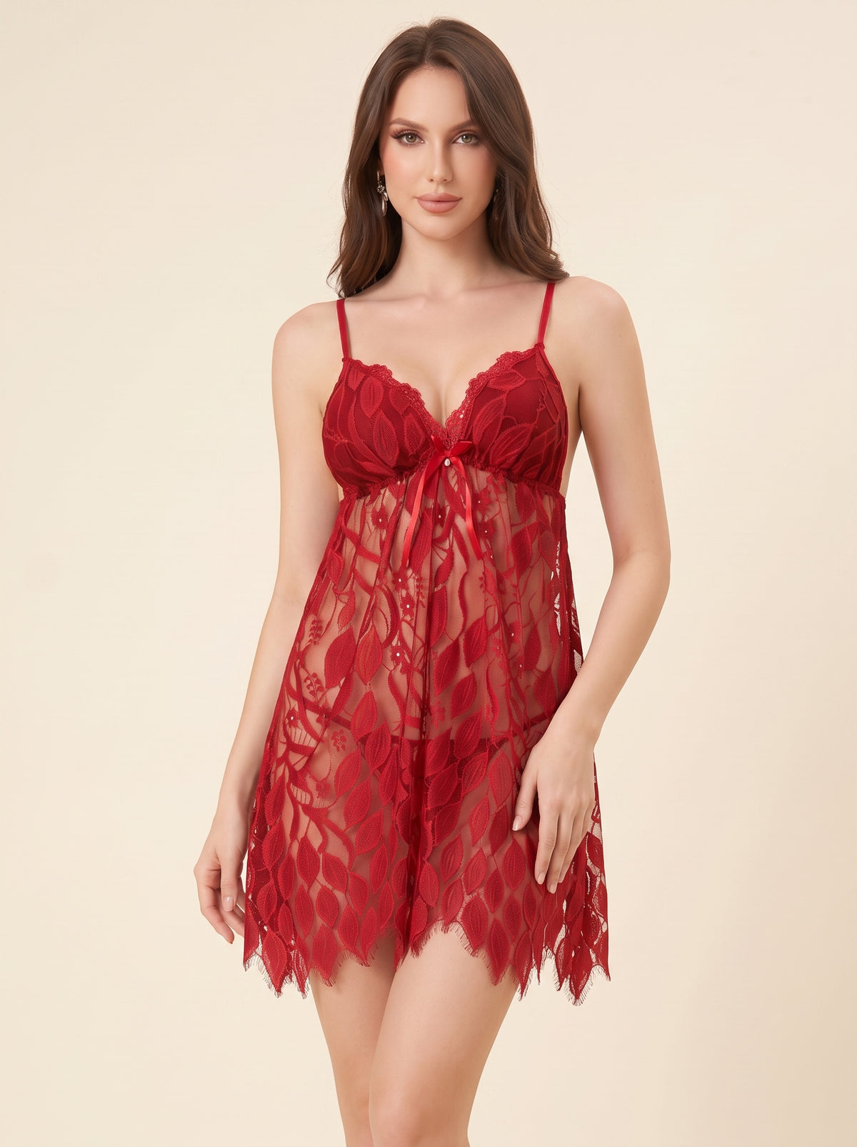 Bridal Leaf Lace 1-Piece Nighty