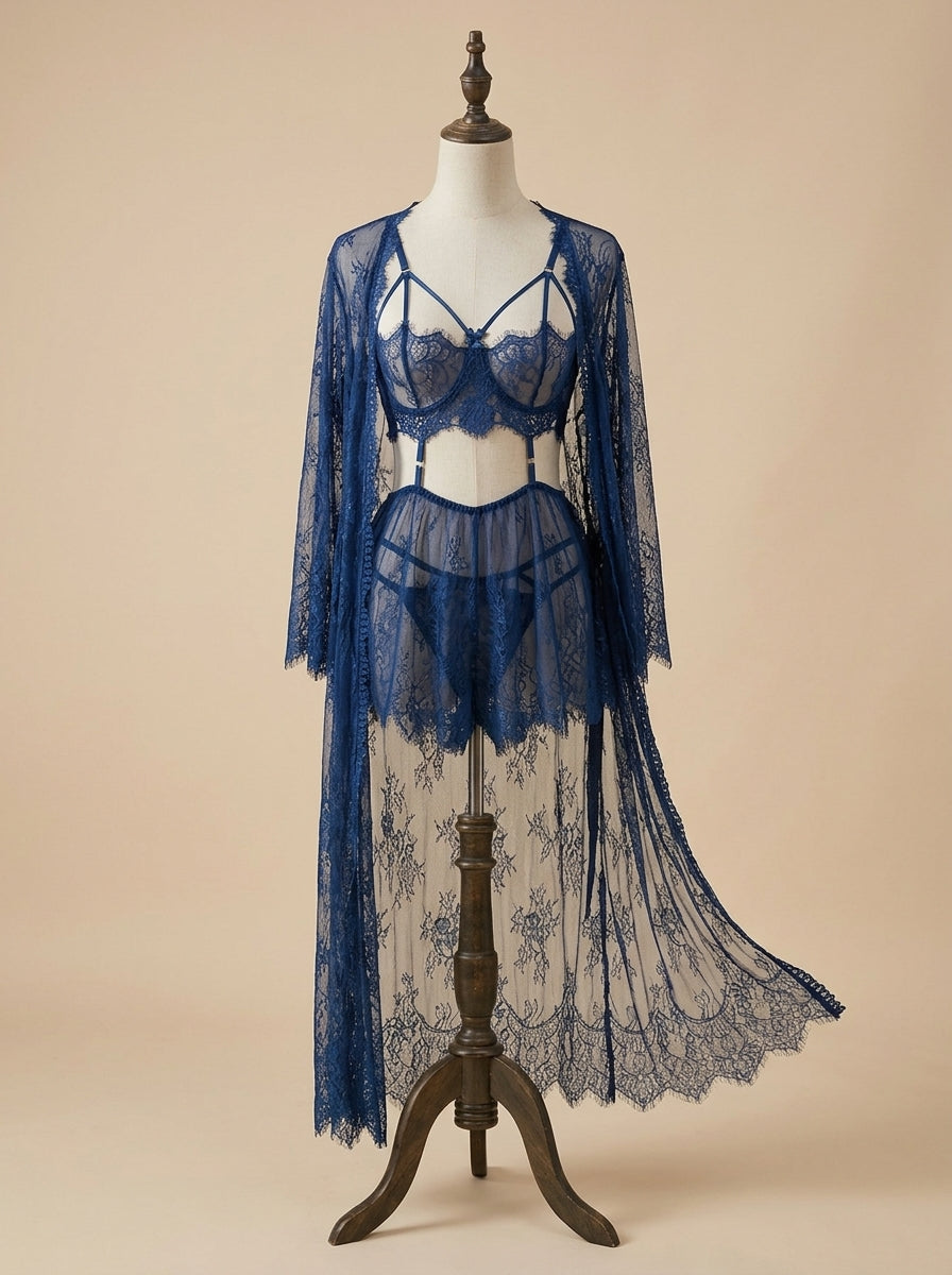 Opulent Lace 2-Piece Short Nighty Set