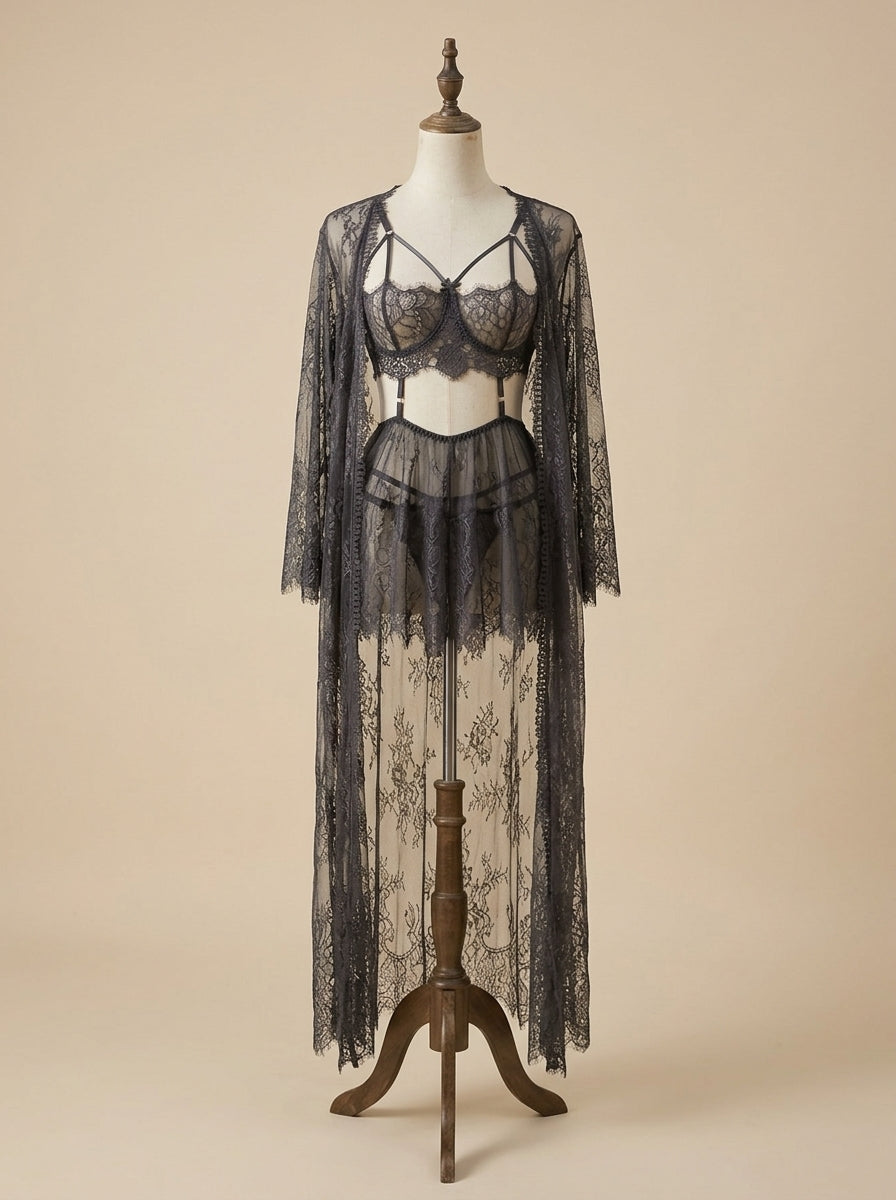 Opulent Lace 2-Piece Short Nighty Set
