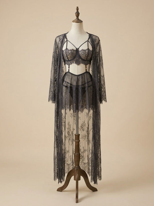 Opulent Lace 2-Piece Short Nighty Set