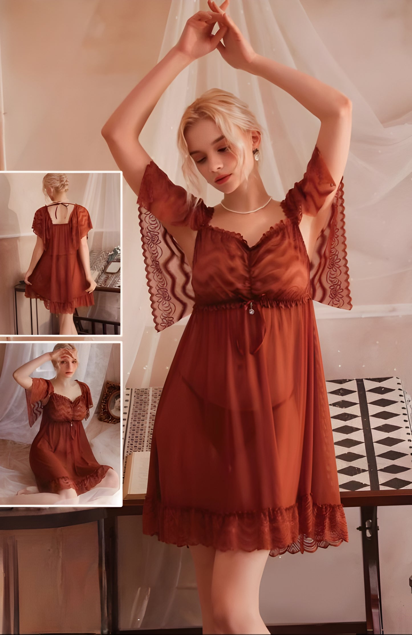 1 Pcs Short Nighty-1575