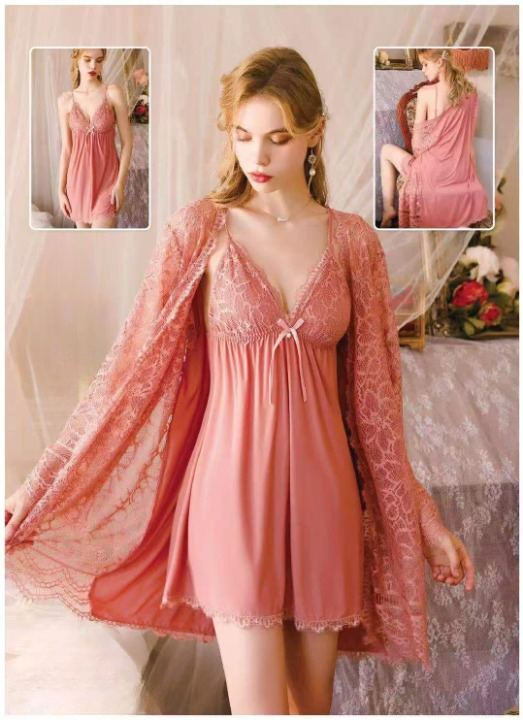 2 Pcs Short Nighty-3073