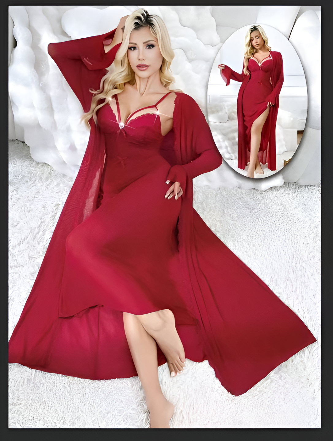 2 Pcs Long Nighty-8612
